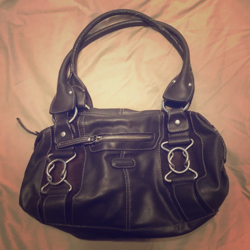 Brown leather Nine West handbag